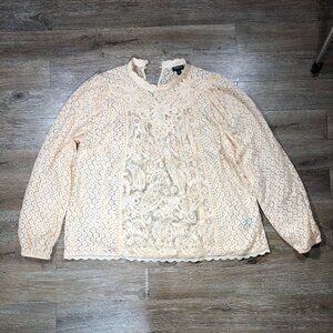 Torrid Cream Lace Blouse
